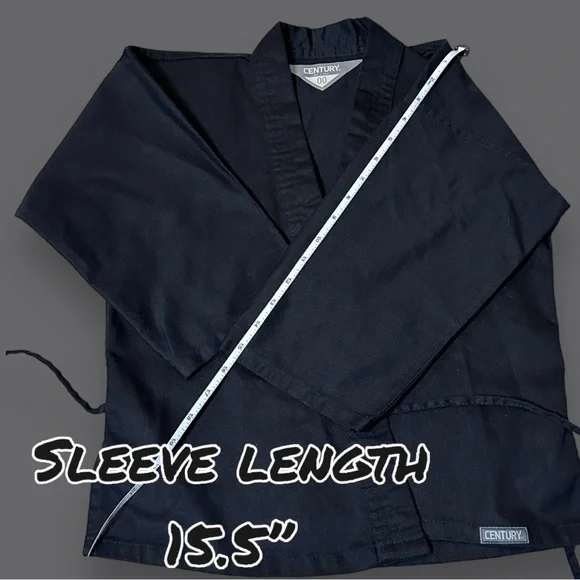 🎉HP🎉EUC Century Kids Lightweight Martial Arts Uniform in Black. Kids 5-7 🥋 - Picture 12 of 16